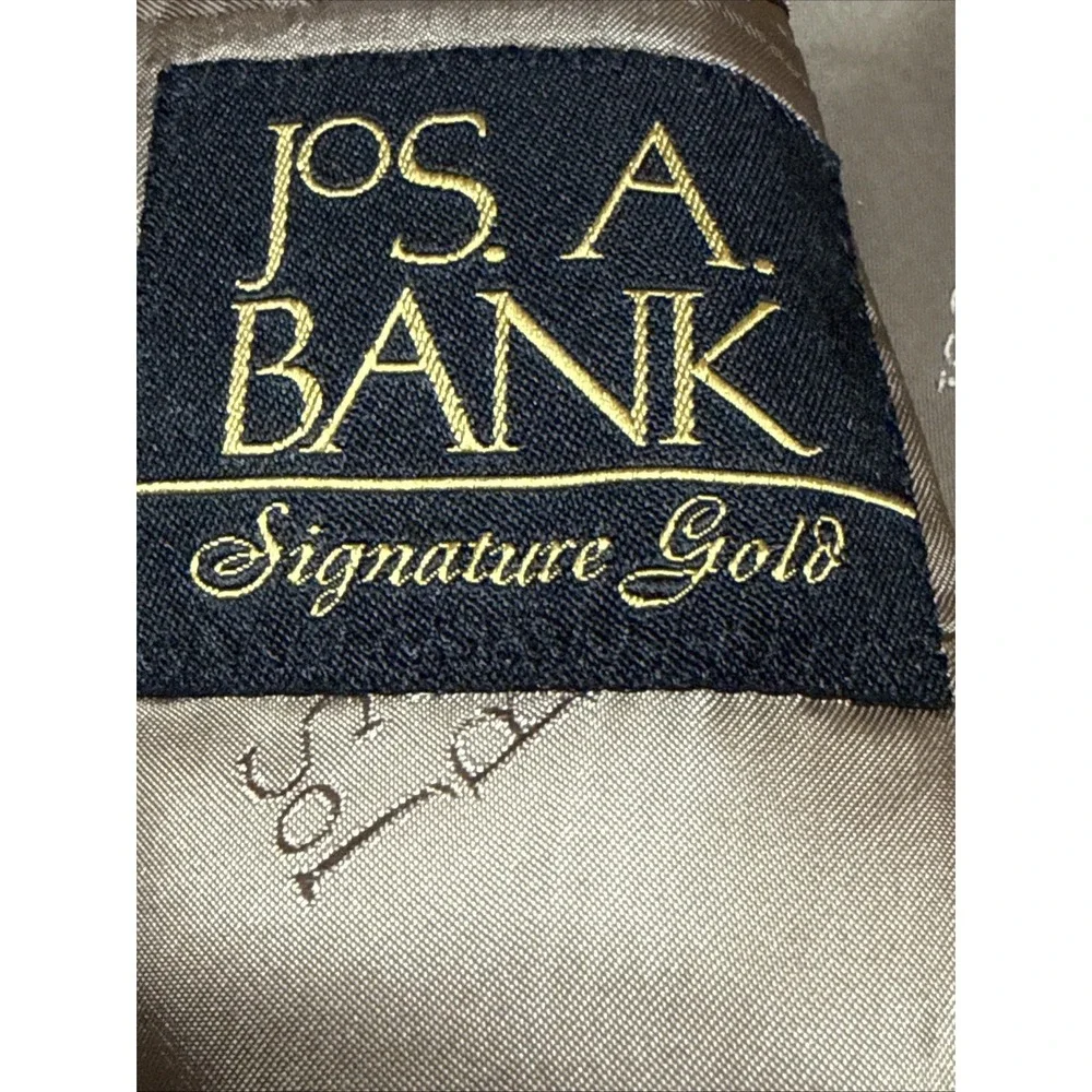Jos‎ A Bank Signature Gold 39R Allure Houndstooth Silk Wool Classic Heritage
